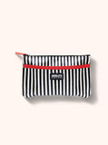 Black and White Stripe Satin Makeup Bag ACB14